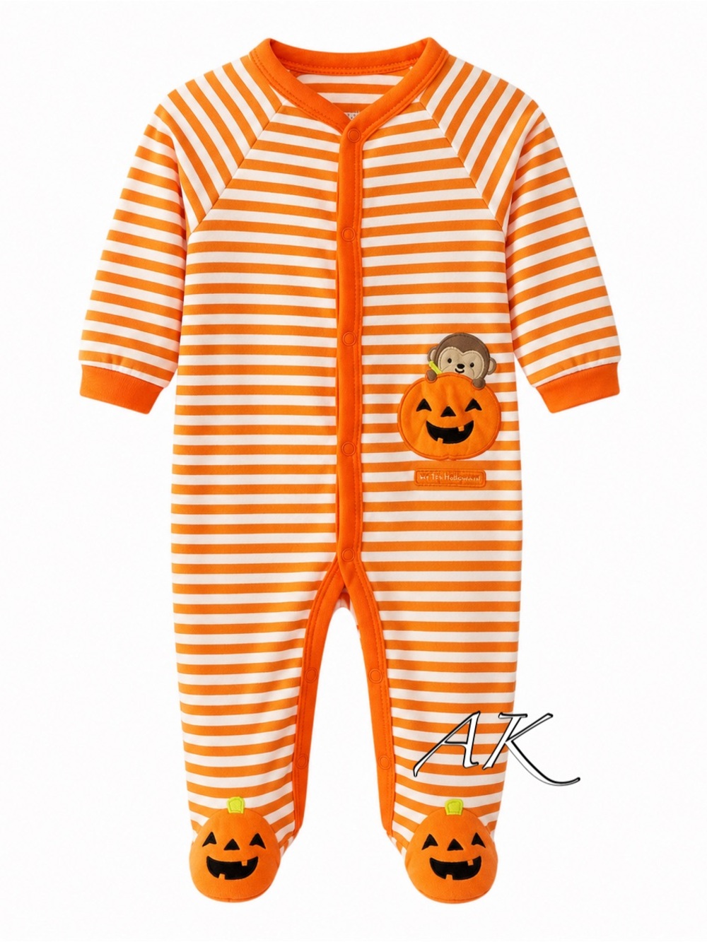 Just One You by Carter’s my first Halloween Striped One-Piece Footed Onsie